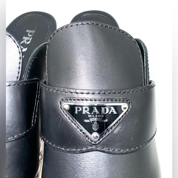 PRADA Studded Leather Clogs - Picture 7 of 8